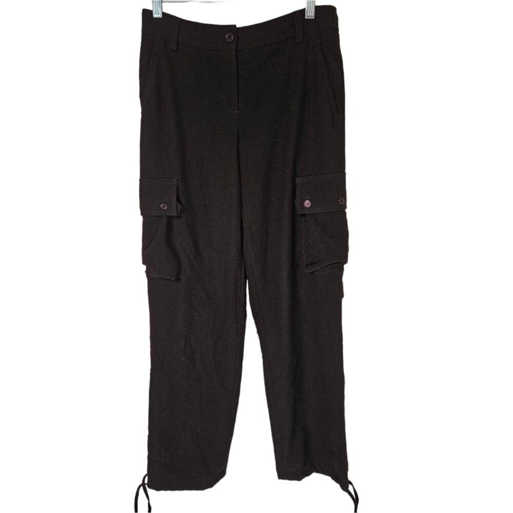 Cambio black knit cargo pants. Size 6
